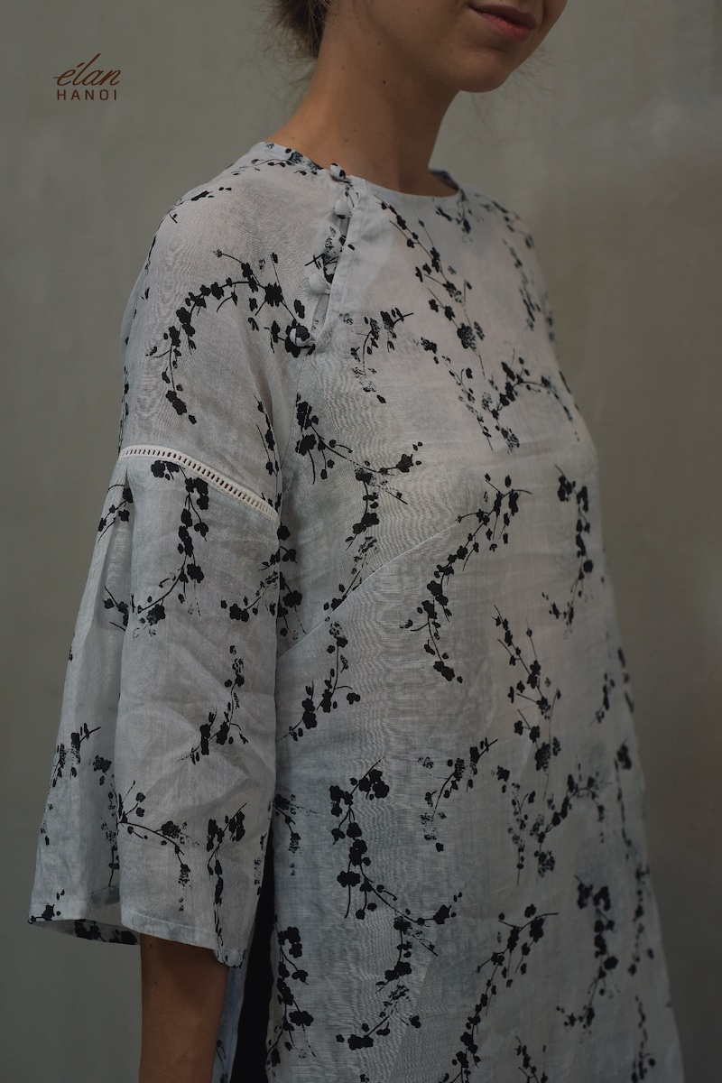Elan Áo dài hoa 2