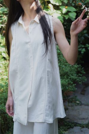 Áo sát nách phối ren