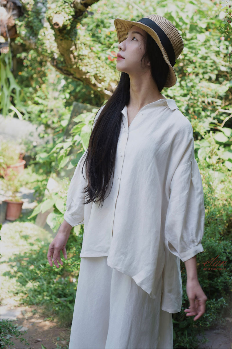 Elan Áo sơ mi cổ nhún 1