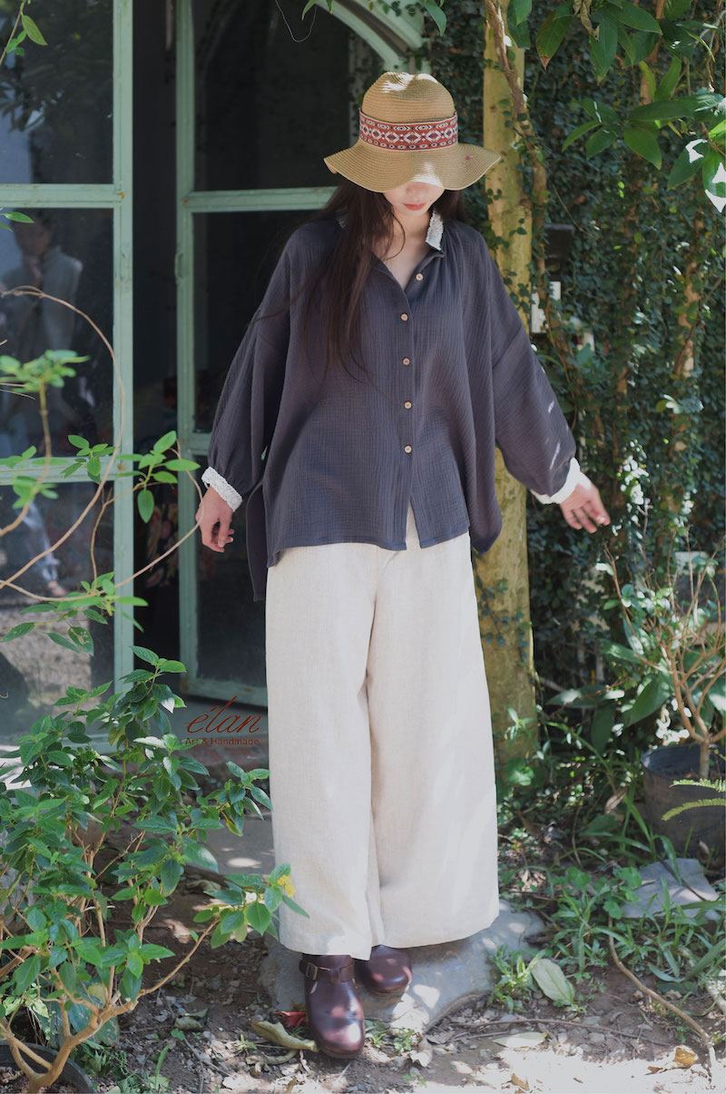 Elan Áo sơ mi phối ren 2