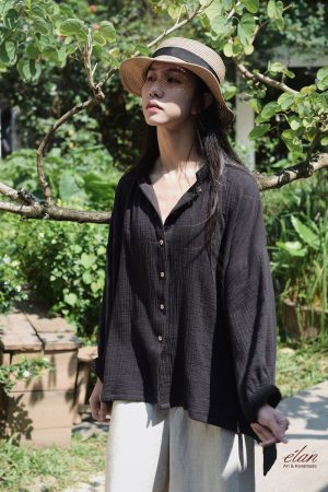 Áo sơ mi phối ren