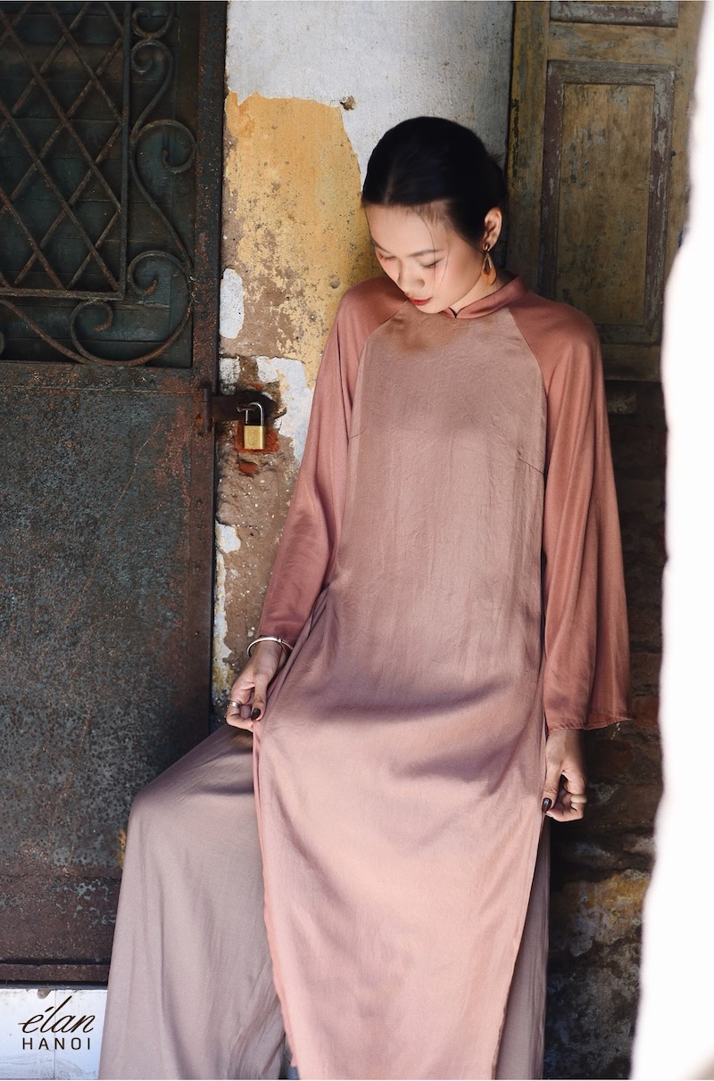 Áo dài MỘC - Tơ Nhật elan 1