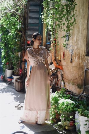 Áo dài SÓNG - Thêu tay - Silk