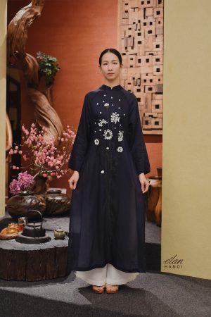 Áo dài thêu tay bồ công anh