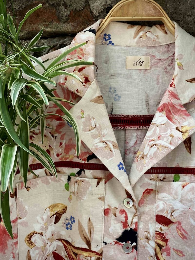 Elan áo BÔNG Thô hoa 7