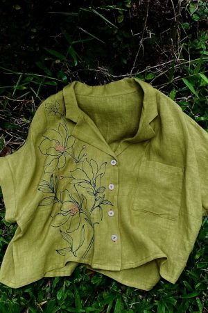 Áo MÈ - Linen tưng vẽ tay