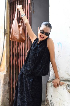 Áo gile thô ép nhung